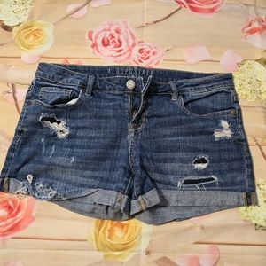 Aero midi jean shorts